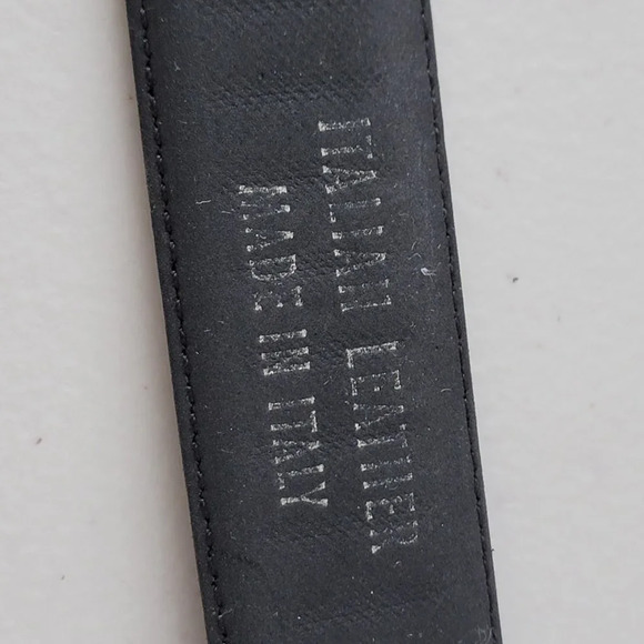 Genuine Italian Leather Belt Black Men 32 - Picture 9 of 12